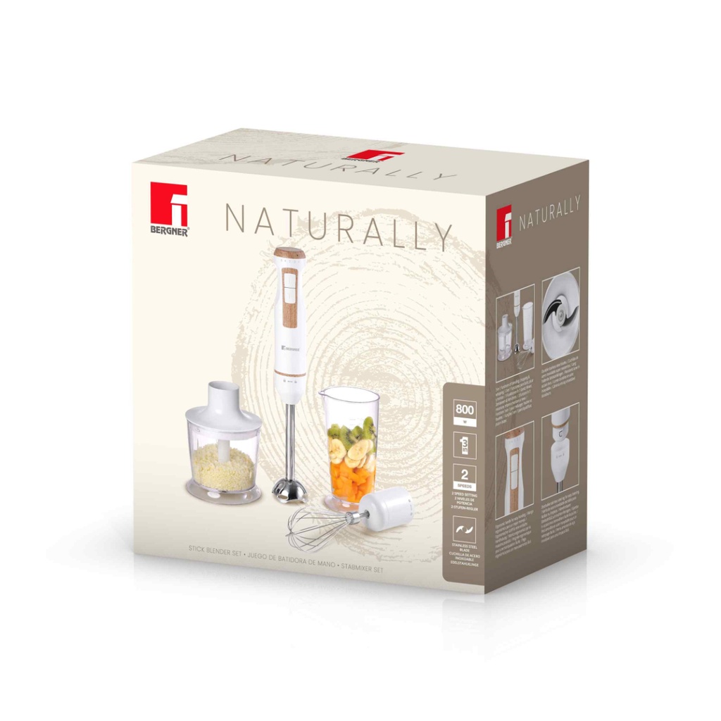 PALIČNI MEŠALNIK S PRIPOMOČKI BG-50033-WH NATURALLY