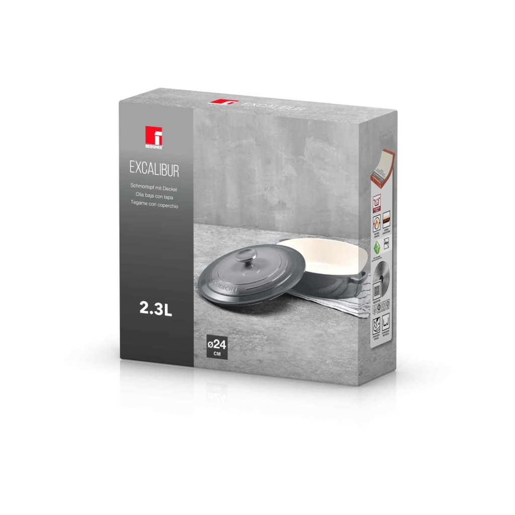 LONEC NIZEK 24CM BG-36103-GY EXCALIBUR GREY