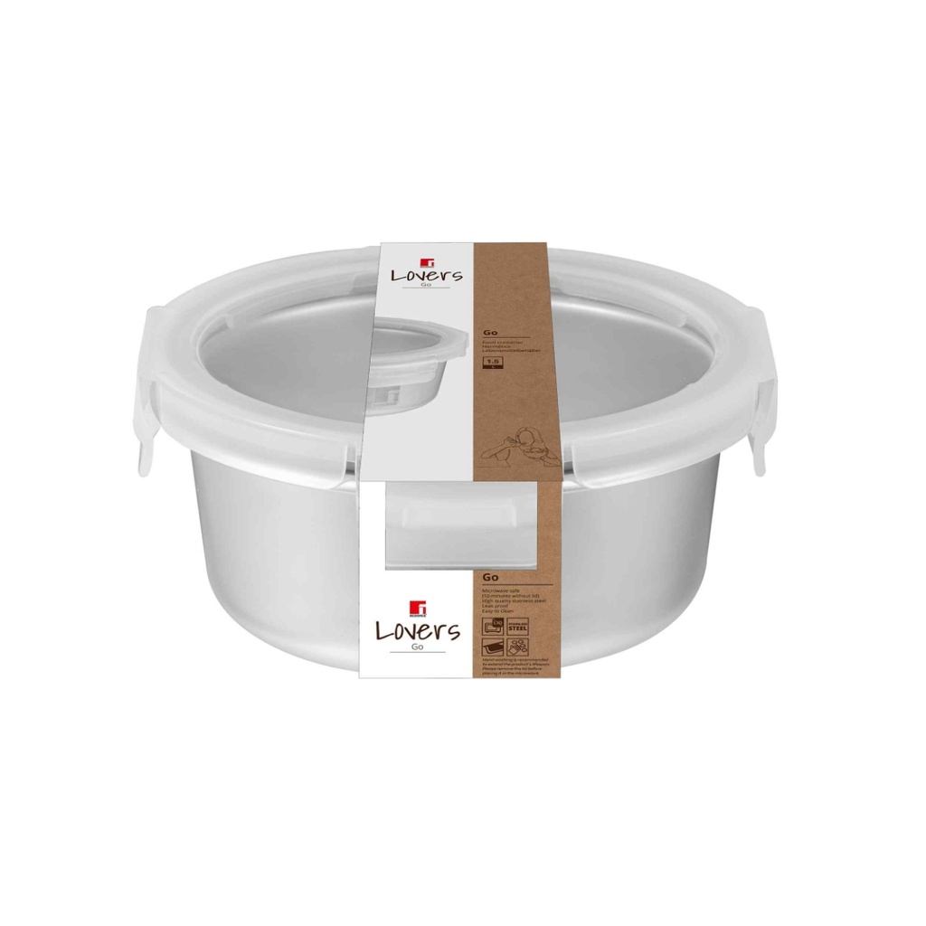 POSODA ZA ŽIVILA OKROGLA 1,5L BG-36316-GY LOVERS
