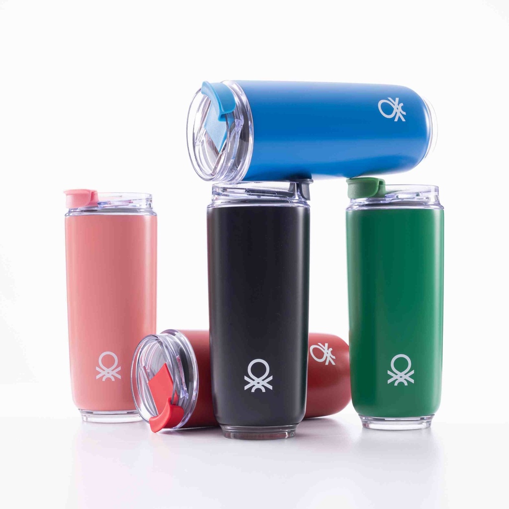 TERMO POTOVALNI LONČEK BENETTON 420 ML - modra