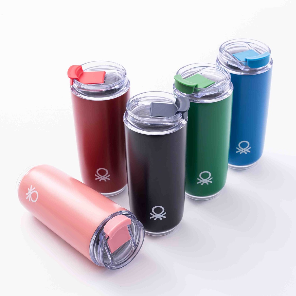 TERMO POTOVALNI LONČEK BENETTON 420 ML - roza 