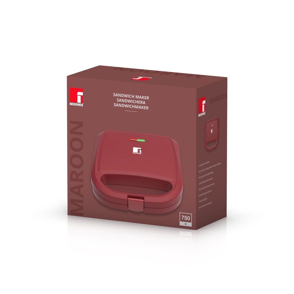 APARAT ZA TOPLE SENDVIČE  BG-51043-RD MAROON
