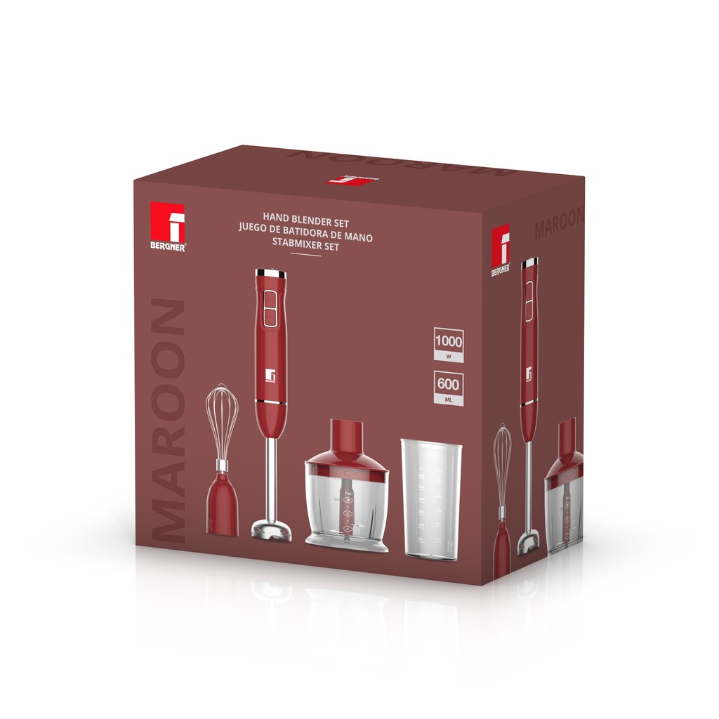 PALIČNI MEŠALNIK SET BG-51044-RD MAROON