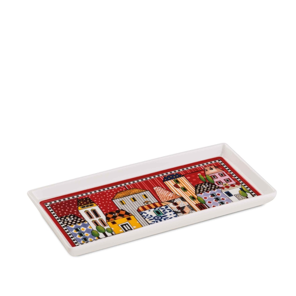 PLADENJ PAESE MIO RED 19X9 CM