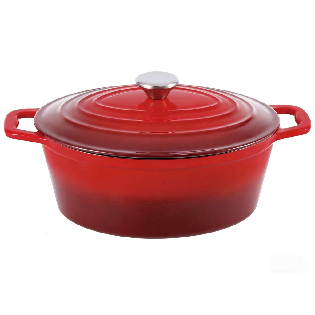 LITOŽELEZNI PEKAČ 28 CM LYON RED