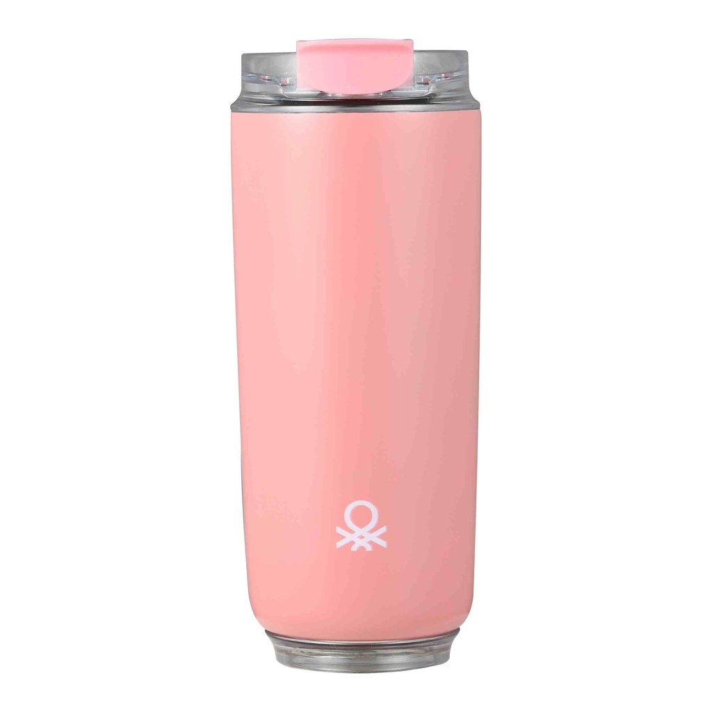 TERMO POTOVALNI LONČEK BENETTON 420 ML - roza 