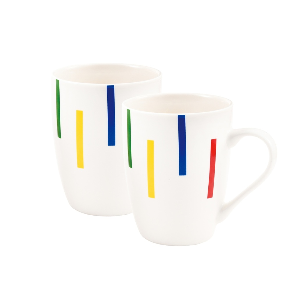 LONČKI SET 2/1 11CM 360ML NEW BONE CHINA RAINBOW
