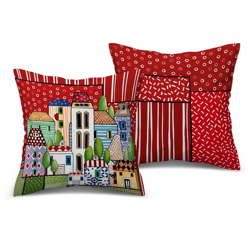 [114919] BLAZINA PAESE MIO RED 40X40 CM