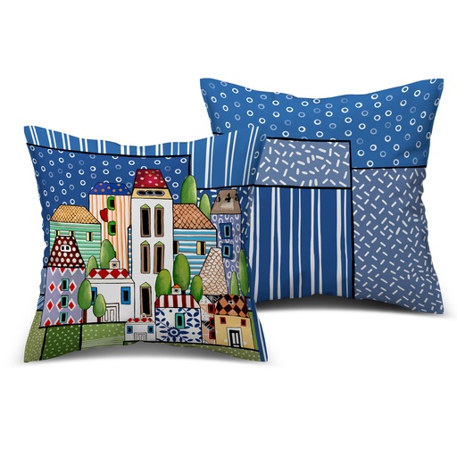 [114921] BLAZINA PAESE MIO BLUE 40X40 CM