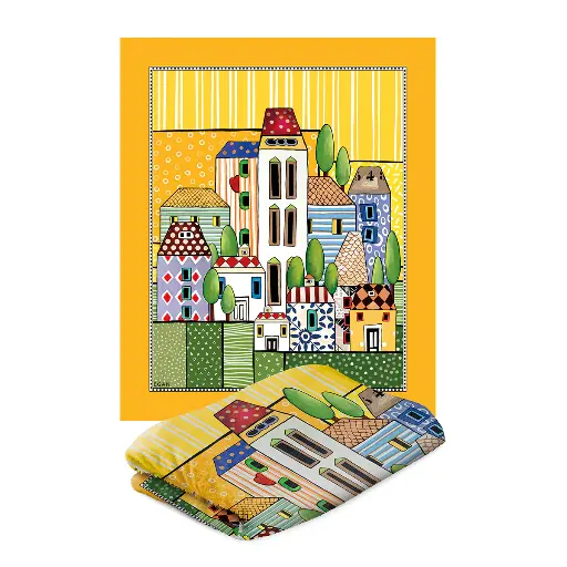 [114923] ODEJA 121051 PAESE MIO YELLOW 130X160 CM