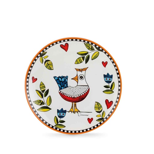 [114930] KROŽNIK DESERTNI 6/1 COCORICO' ORANGE 19 CM