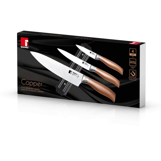 [113926] NOŽI SET 3/1 + MAGN.STOJALO COPPER