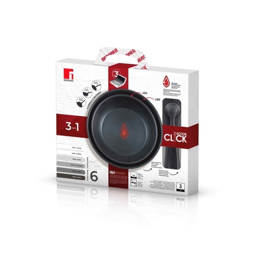 [114822]  3-DELNI SET PONEV CLICK&COOK