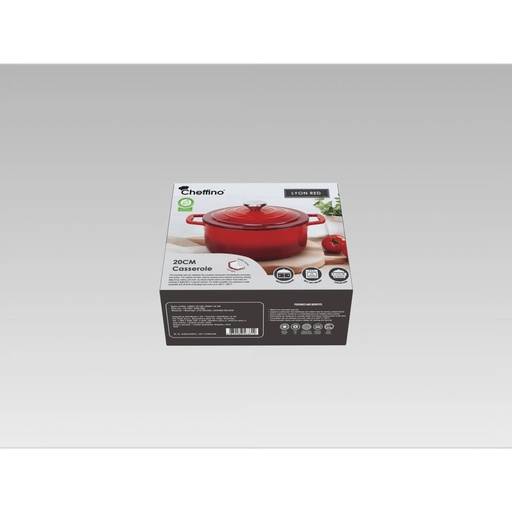 [115230] LITOŽELEZNI LONEC 20 CM LYON RED