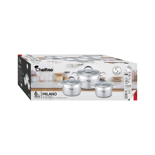 [115254] 6-DELNI SET KUHINJSKE POSODE MILANO